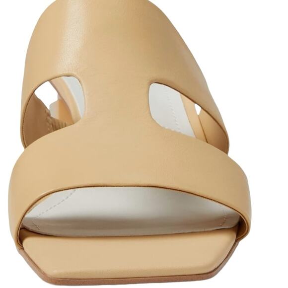 Franco Sarto Kirsi Beige Tan Leather Slide Heel Sandal size 9 - Picture 2 of 12